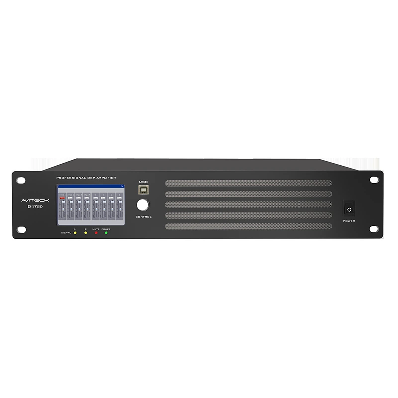 4 CH 750W DANTE DSP 네트워크 전원 증폭기