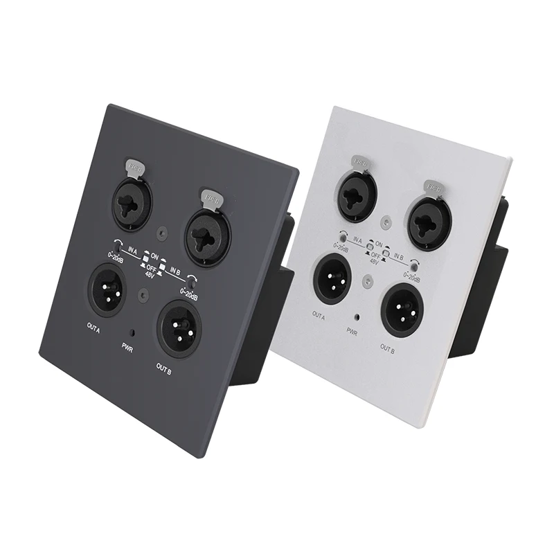 Dante 2 CH Wall Plate 네트워크 오디오 인터페이스